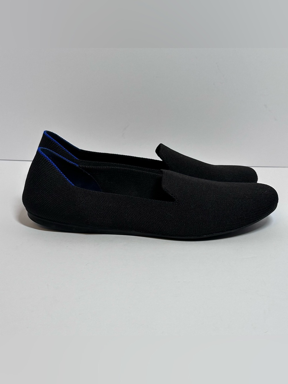 Rothy’s The Loafer Black Honeycomb Round Toe Slip On Flat Shoes Womens Size 10 - Picture 5 of 8